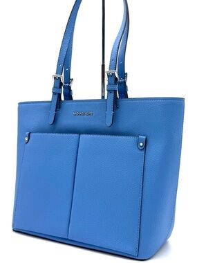 Michael Kors Jet Set Medium Pocket Tote Bag South Pacific Blue